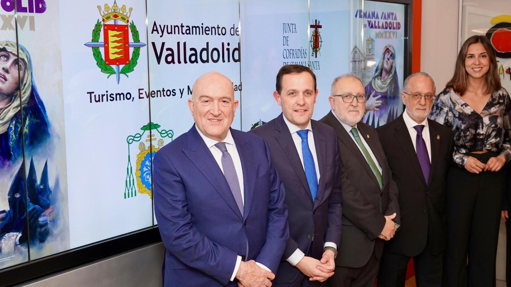 Delegación de Valladolid en Roma, con el alcalde de la ciudad, Jesús Julio Carnero, y el presidente de la Diputación, Conrado Íscar, entre otras autoridades