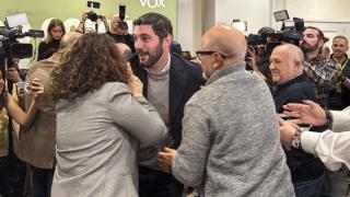 Nolasco, este domingo tras conocerse el resultado de Vox en Aragón.