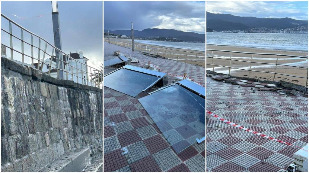 Imágenes del paseo de Panxón y el restaurante Eladio.