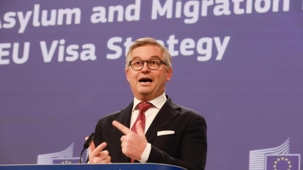 El comisario de Inmigración, Marcus Brunner, en la Eurocámara.