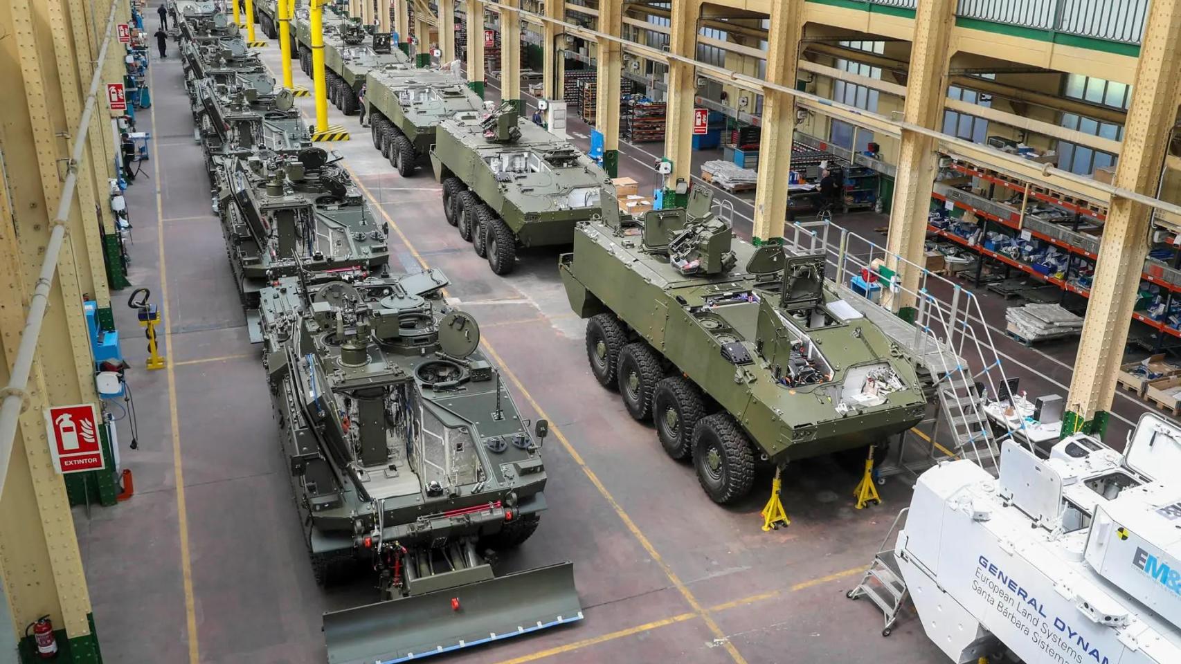 Vista de la fábrica de Santa Bárbara Sistemas en Trubia (Oviedo).