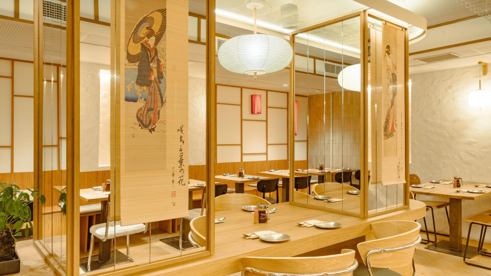 El interior de Katsu, a un paso de la Castellana (Madrid).