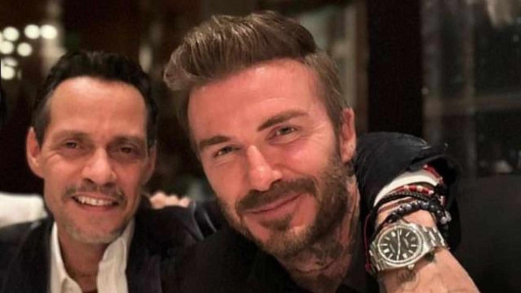Marc Anthony y David Beckham en una imagen de archivo publicada en Instagram.