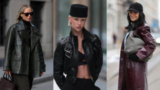 Imágenes de 'street style' de prescriptoras usando el material en sus looks.
