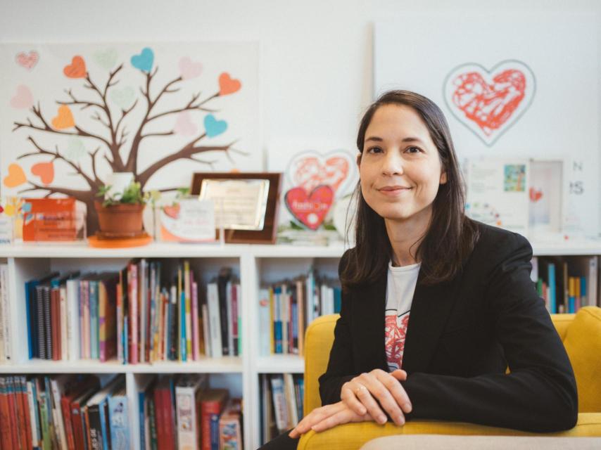 Eugenia Fernández, en la sede de la Fundación.