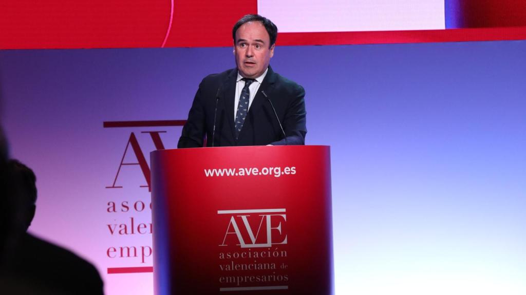 Pérez Llorca, durante su intervención en AVE. EE