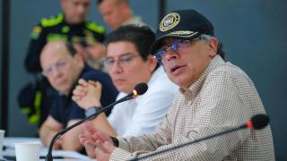 Gustavo Petro, este martes, en Montería (Colombia).