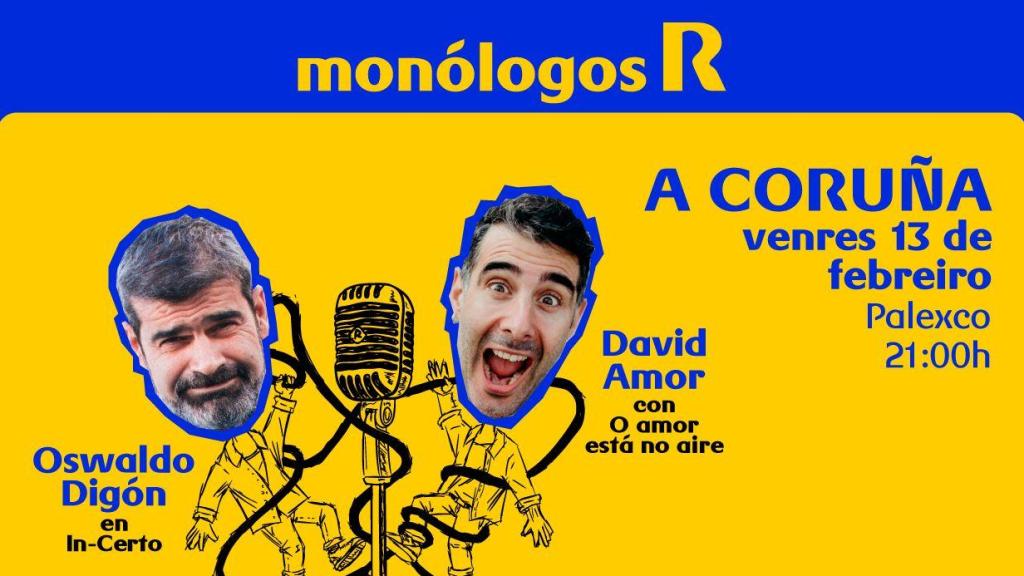 Cartel de los monólogos de Oswaldo Digón y David Amor