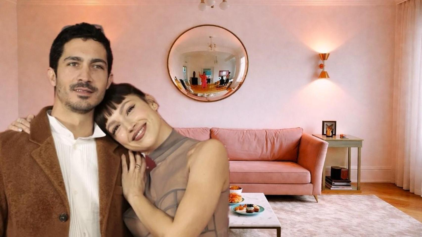 ´Chino Darín y Úrsula Corberó en su salon con aire retro.