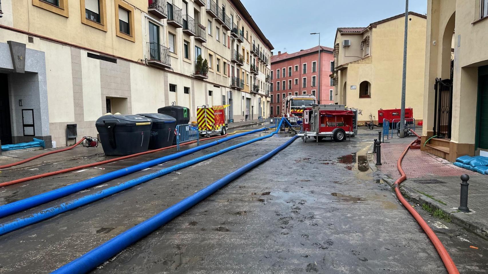 Evacuación de agua en Talavera de la Reina.