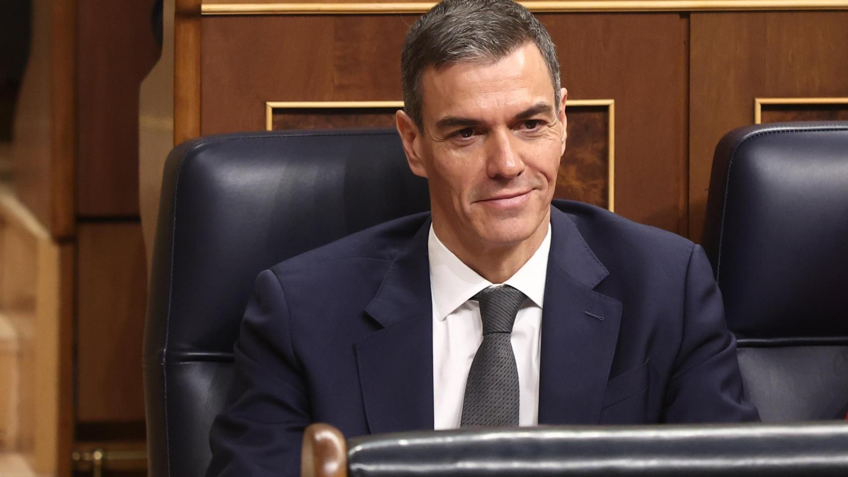 Pedro Sánchez durante una sesión en el Congreso.