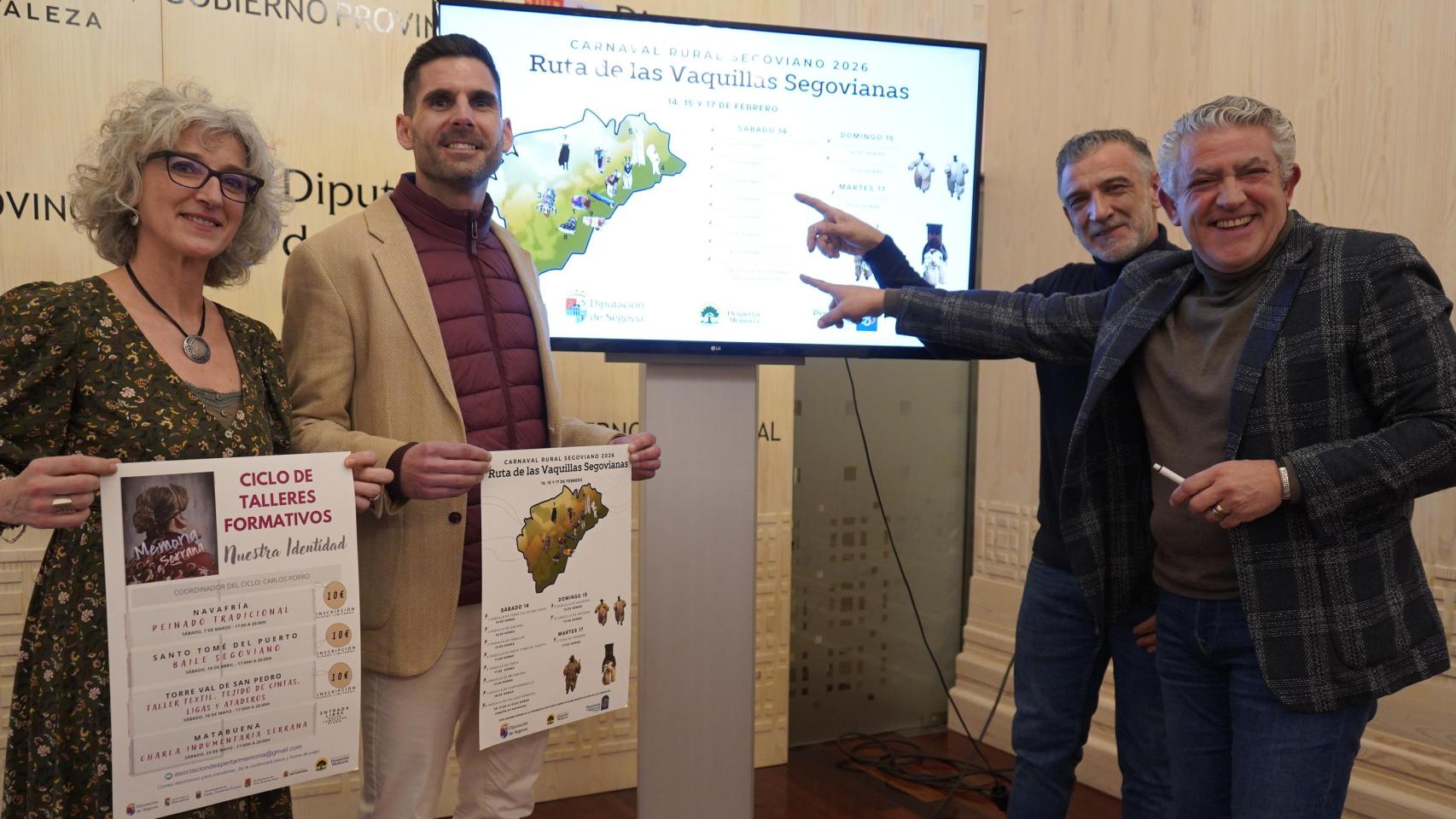 Imagen de la presentación de la Ruta de las Vaquillas en Segovia.