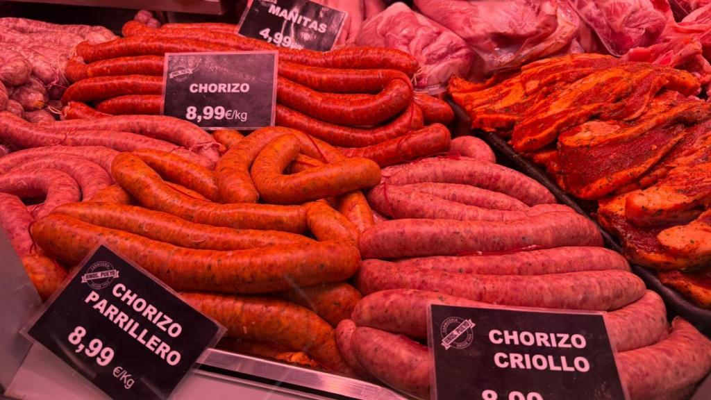Chorizos de la carnicería.