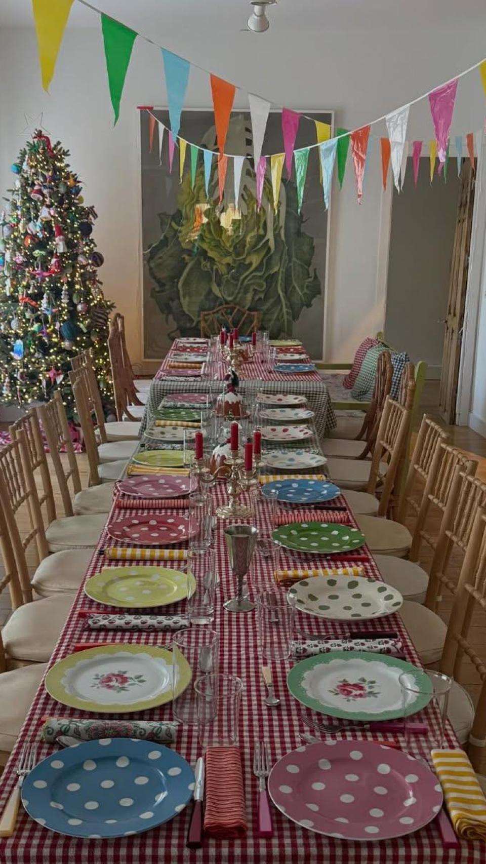 El comedor de Samantha Vallejo-Nágera, en una imagen de sus redes sociales.