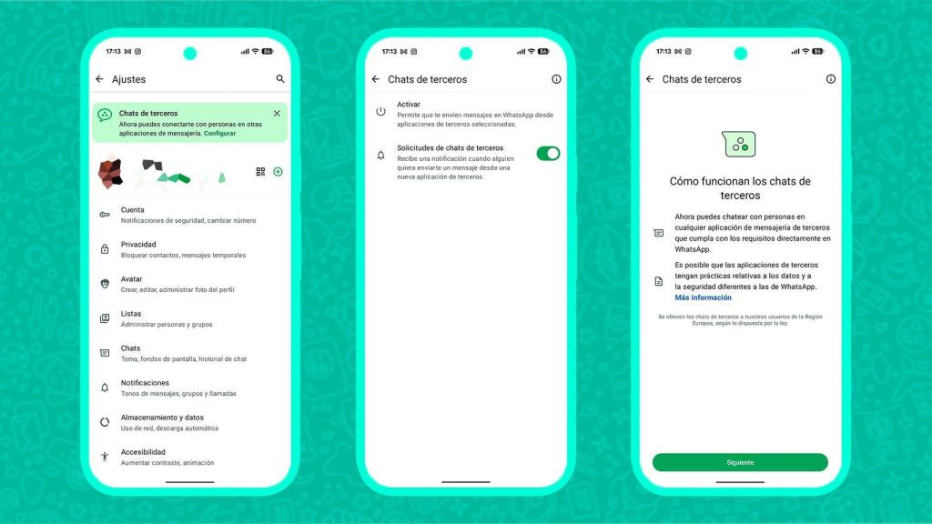 Sistema de activación de los chats.