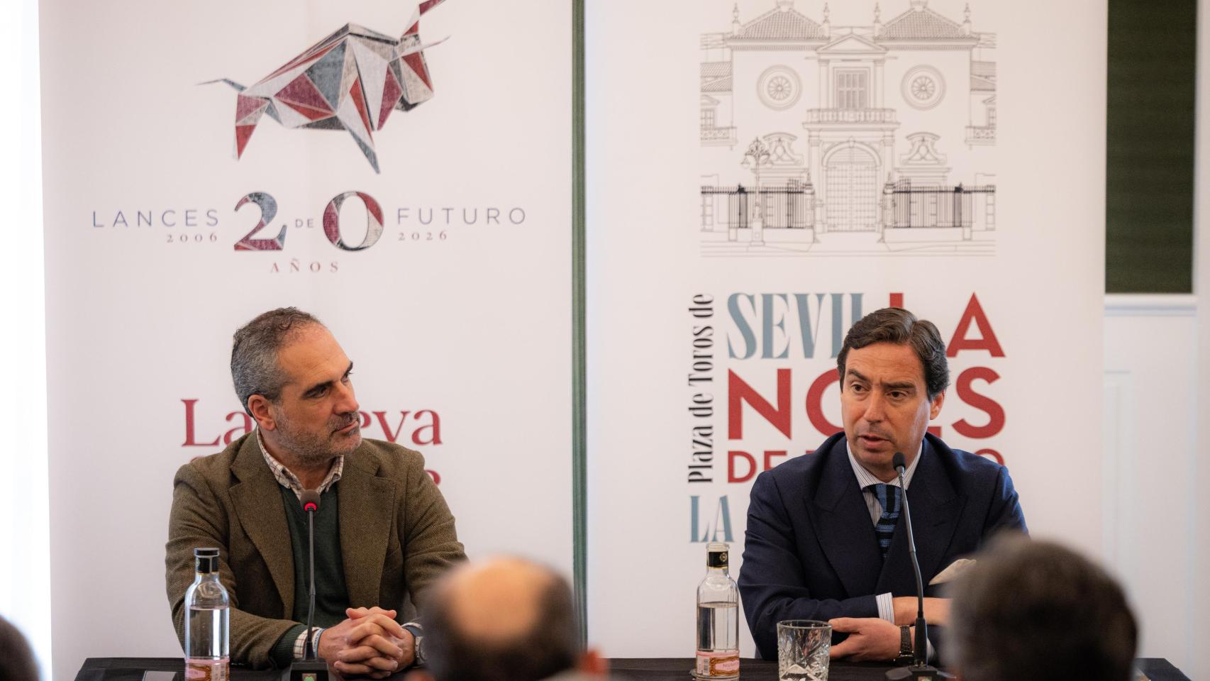 El empresario de la plaza de toros de Sevilla, José María Garzón, en una rueda de prensa.