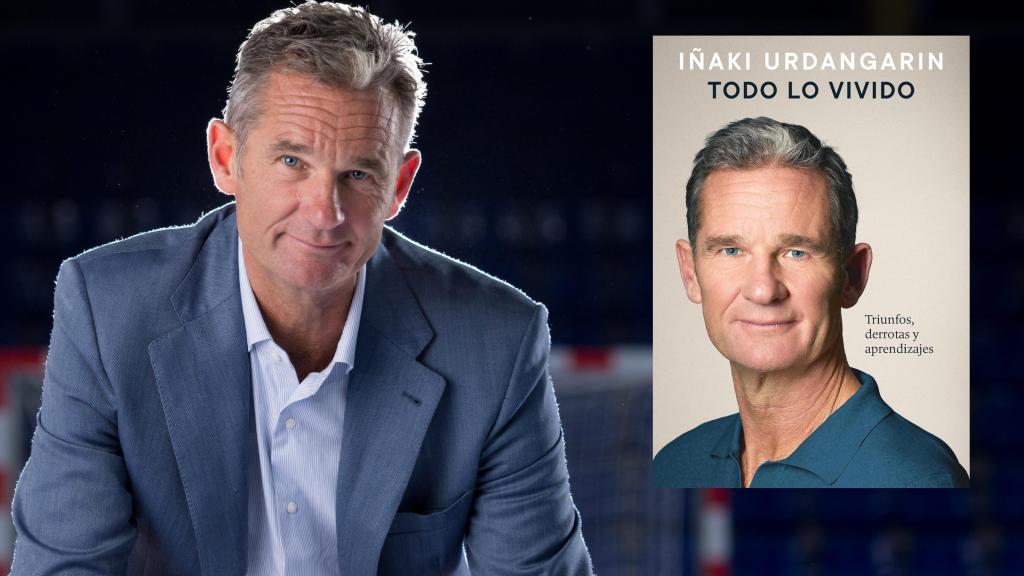Iñaki Urdangarin junto a la portada de su libro, 'Todo lo vivido', en un fotomontaje de EL ESPAÑOL.