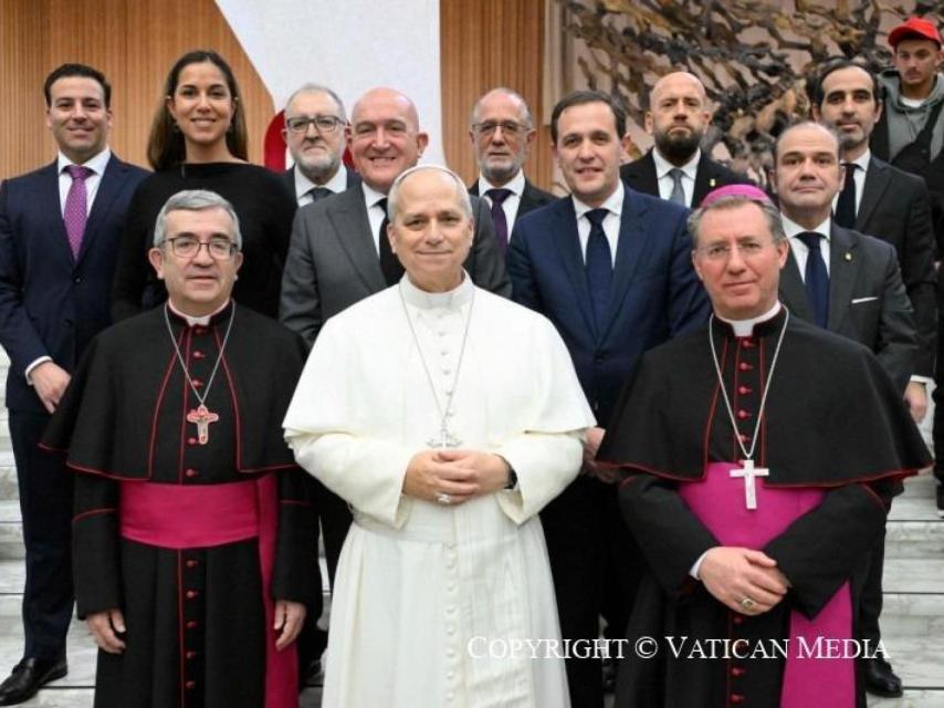 La representación vallisoletana en la visita al Papa en El Vaticano