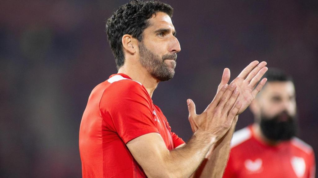 Raúl García, en su despedida con el Athletic Club.