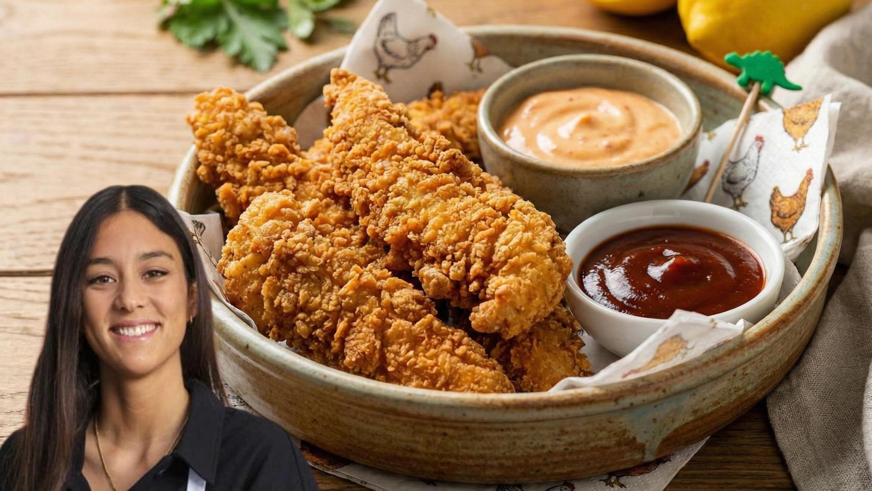 María Lo, cocinera, en un montaje de El Español