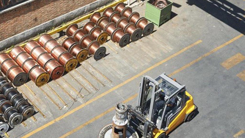 Bobinas de cable de Prysmian.