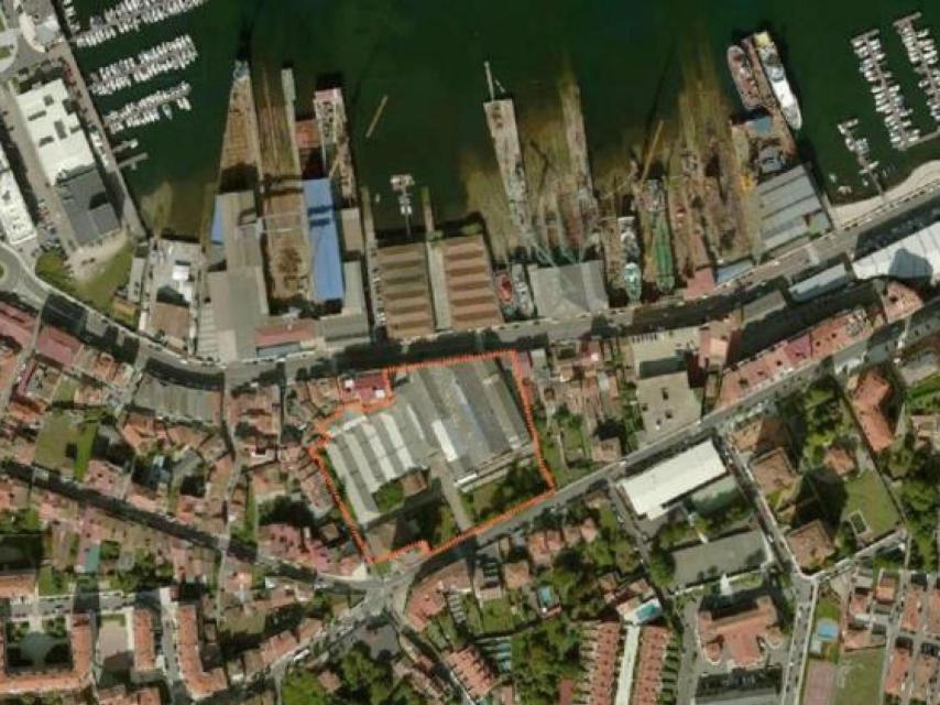 Situación de la fábrica de Alfageme en el barrio de Bouzas