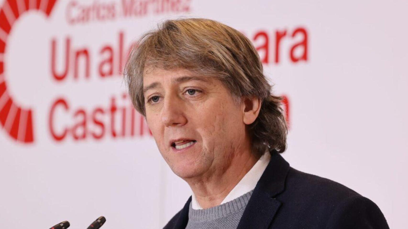 El secretario general del PSOE de Castilla y León y candidato a la Presidencia de la Junta, Carlos Martínez,