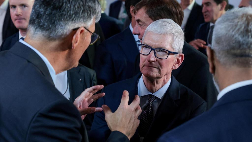 Tim Cook, CEO de Apple, en el Foro Económico Mundial.