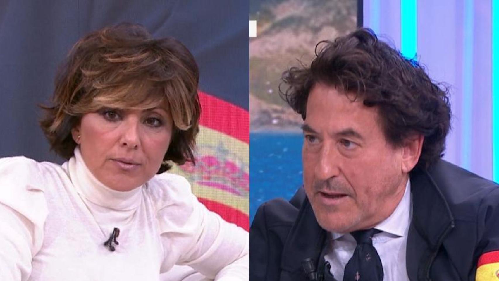 Sonsoles Ónega durante la entrevista con Álvaro de Marichalar.