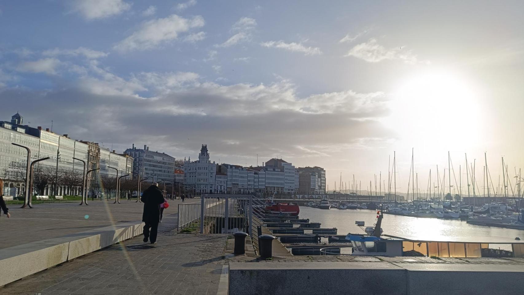 El sol en O Parrote, esta mañana.