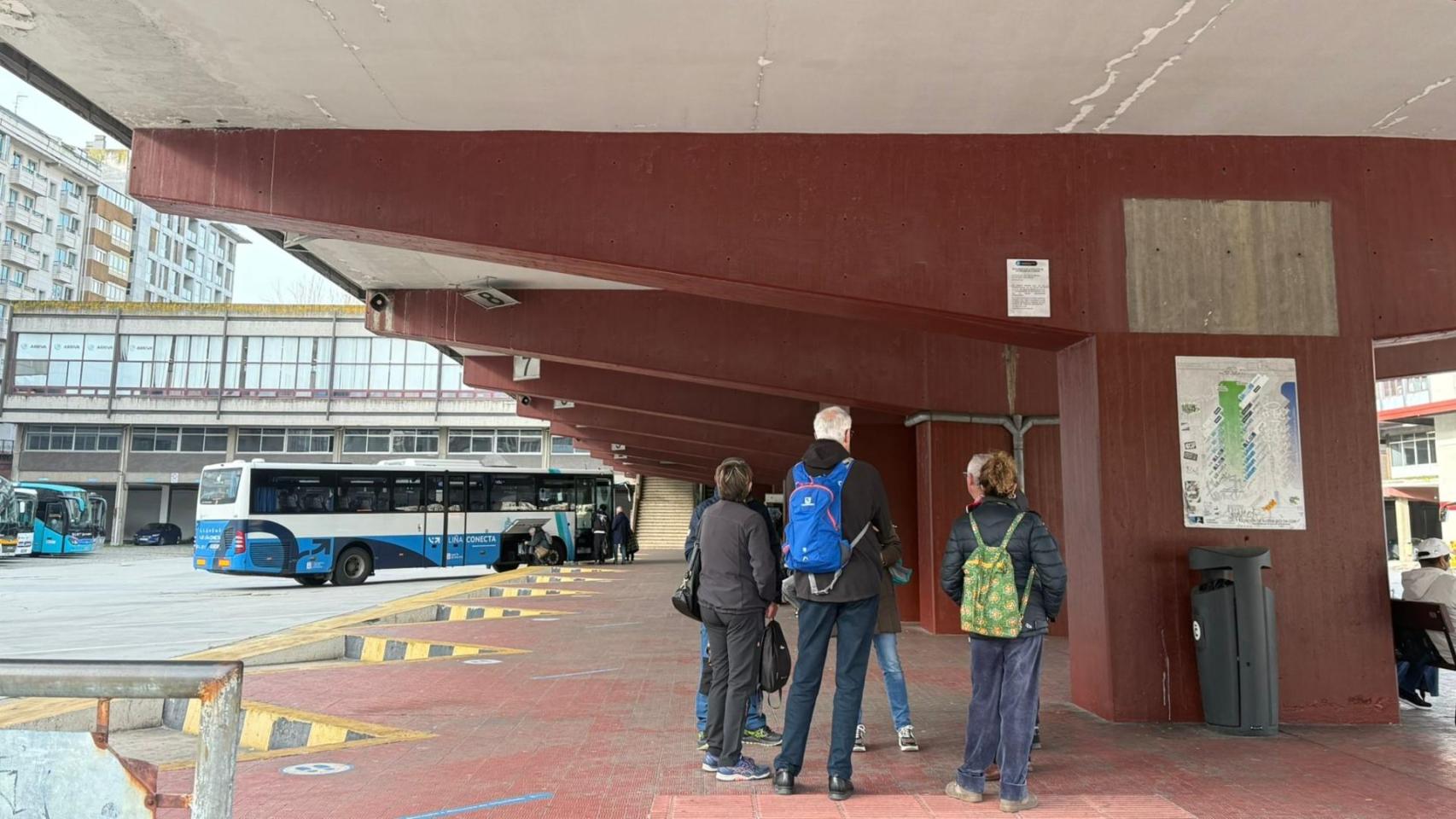 La Estación de bus de A Coruña, esta mañana.