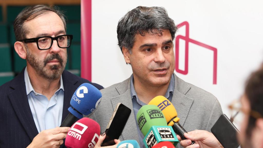 José Manuel López Cogolludo y Juanjo Alcalde, este jueves al acabar el sorteo.