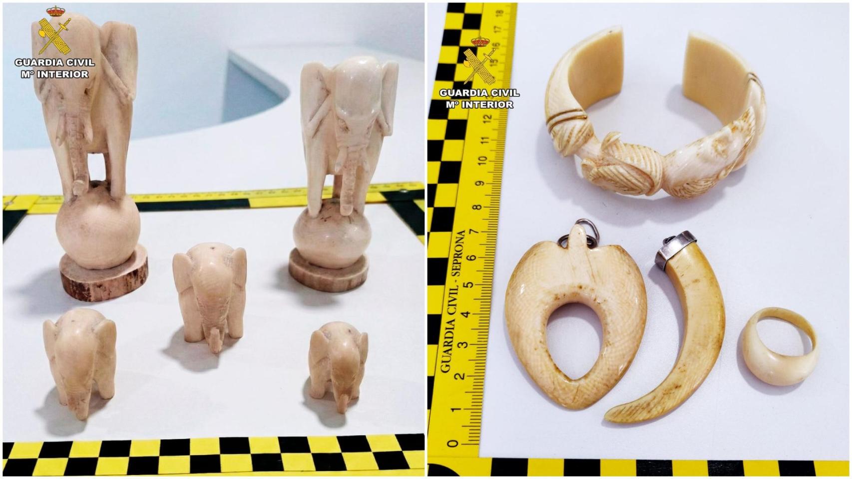 Joyas y figuras de marfil.