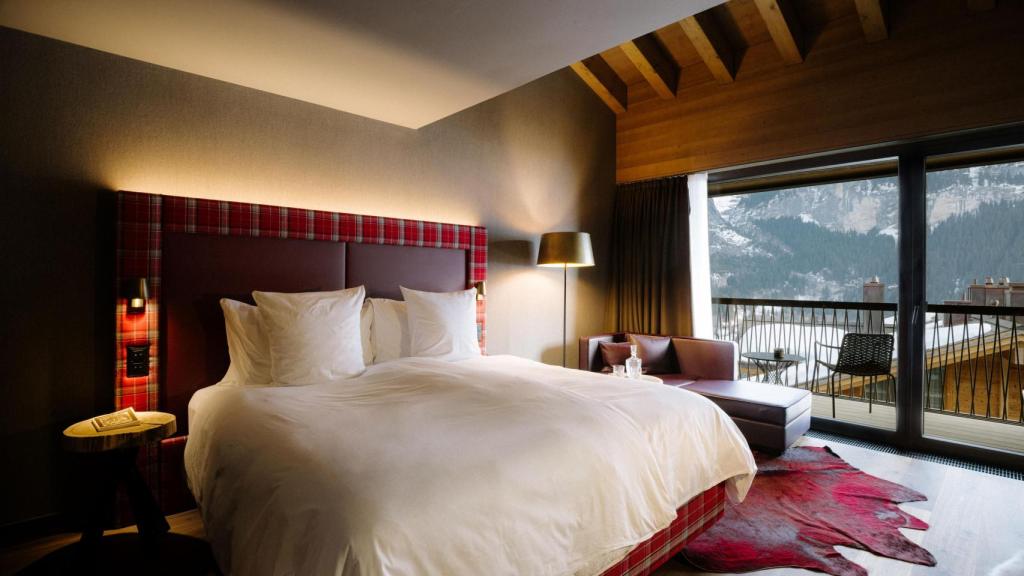 Una de las habitaciones del hotel Bergwelt Grindelvald.