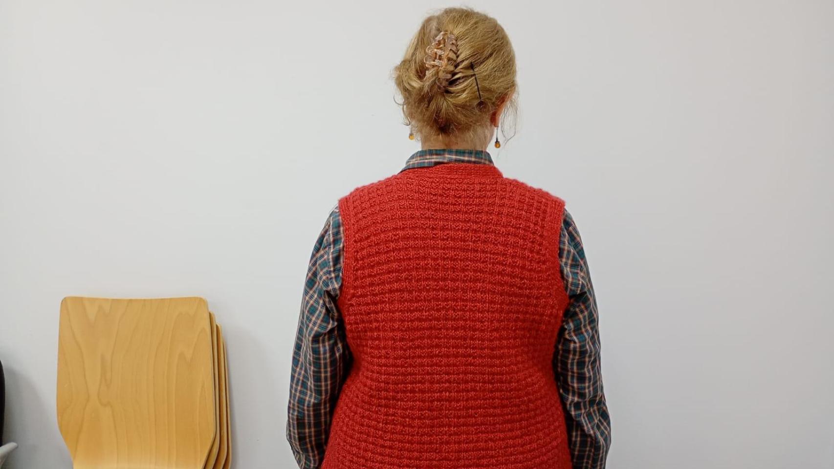 Fotografía de esta mujer pensionista que prefiere mantener el anonimato.