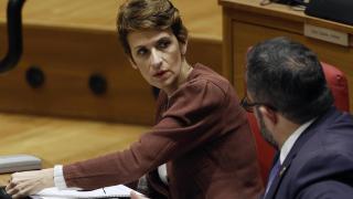 La presidenta del Gobierno de Navarra, la socialista María Chivite, este jueves.