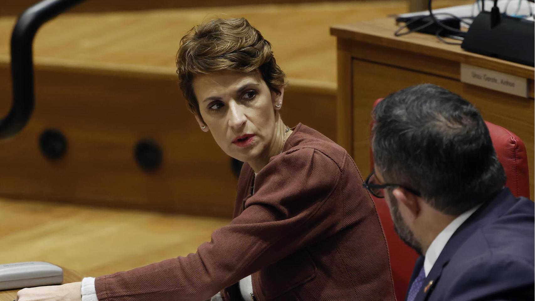 La presidenta del Gobierno de Navarra, la socialista María Chivite, en una imagen de archivo.