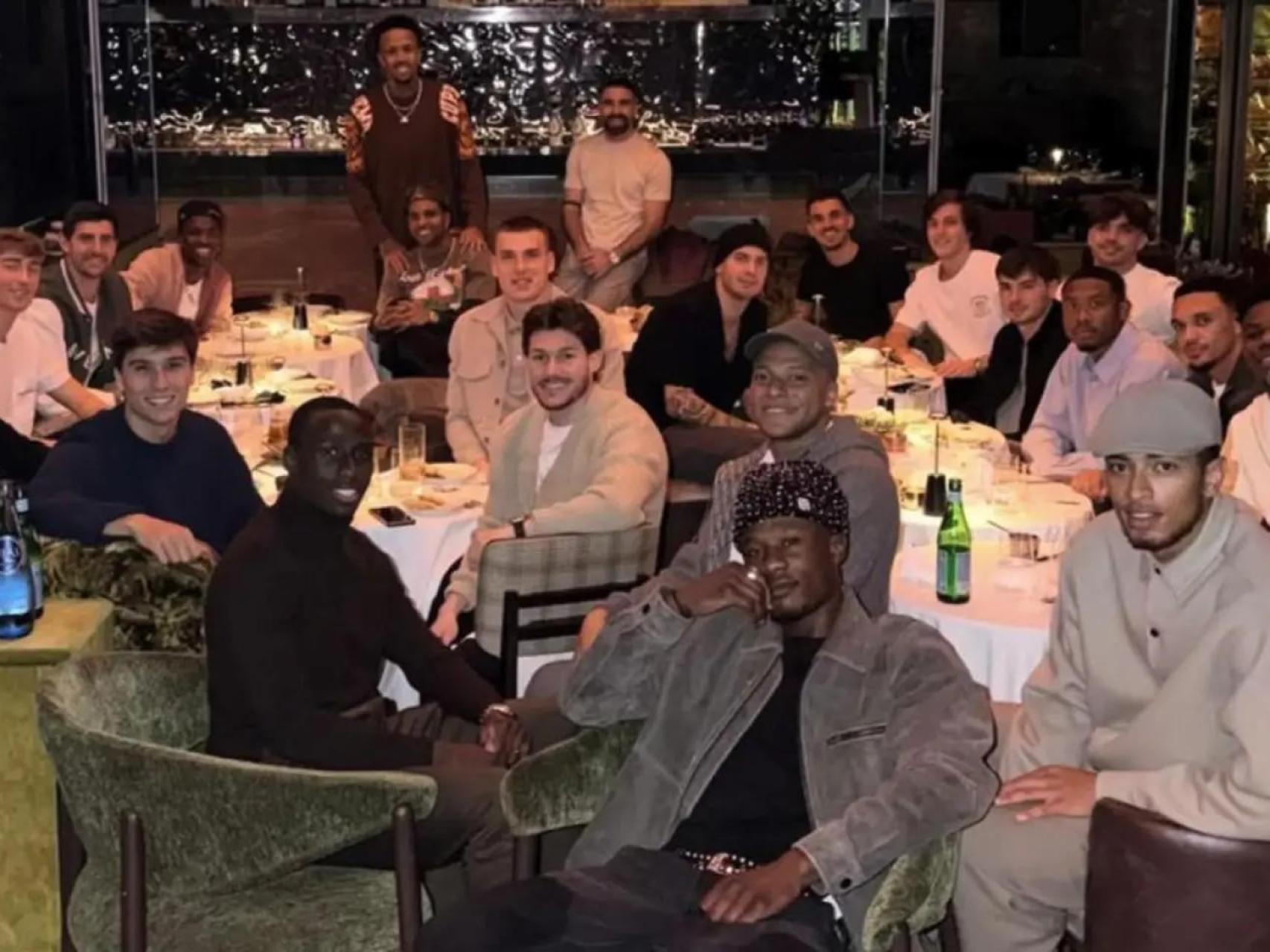 La cena de la plantilla del Real Madrid.