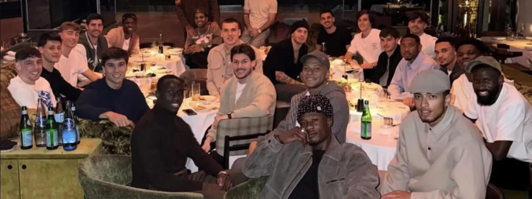 La cena de la plantilla del Real Madrid.