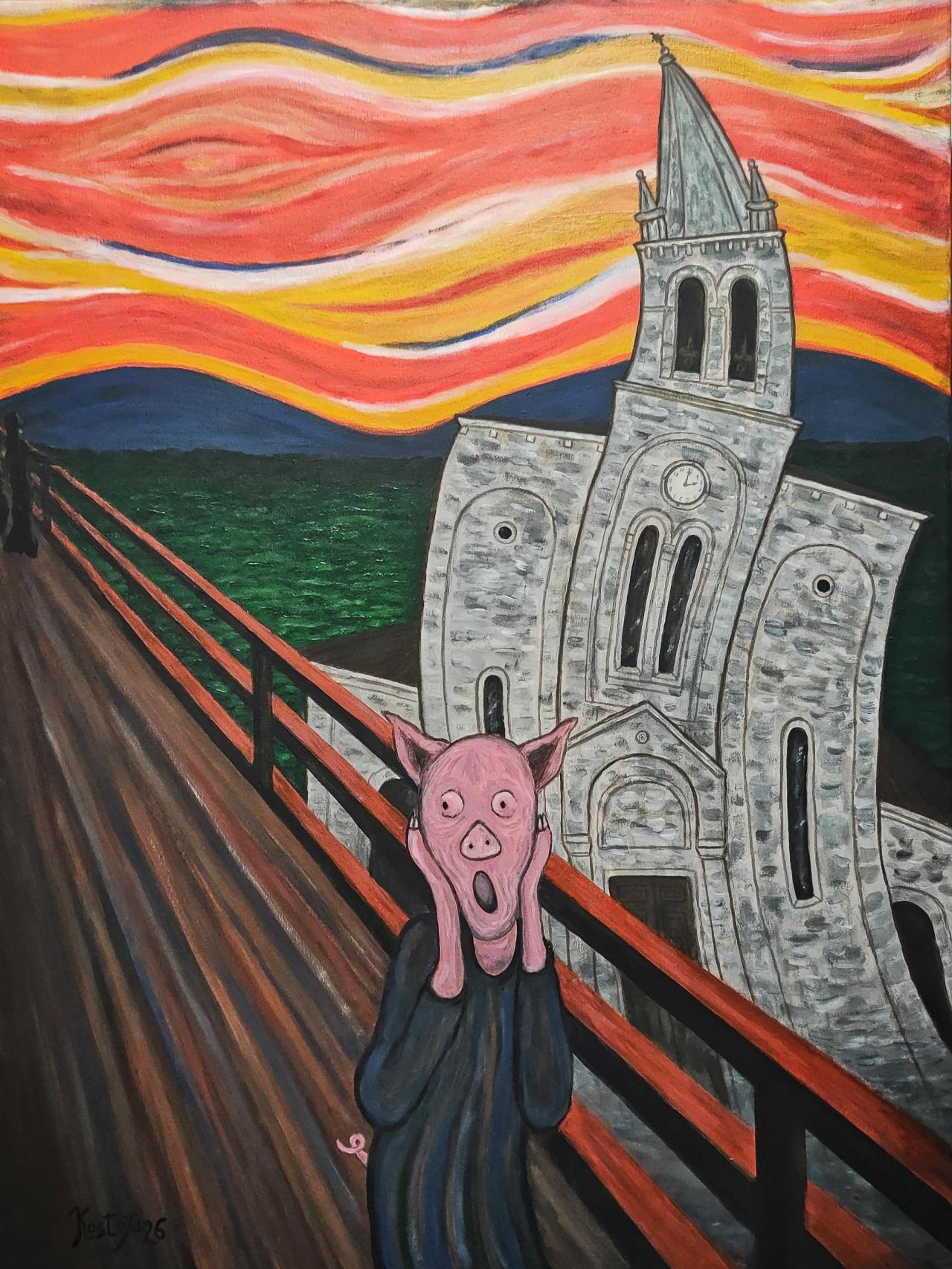 O berro do porco de Deiviz Kostoya