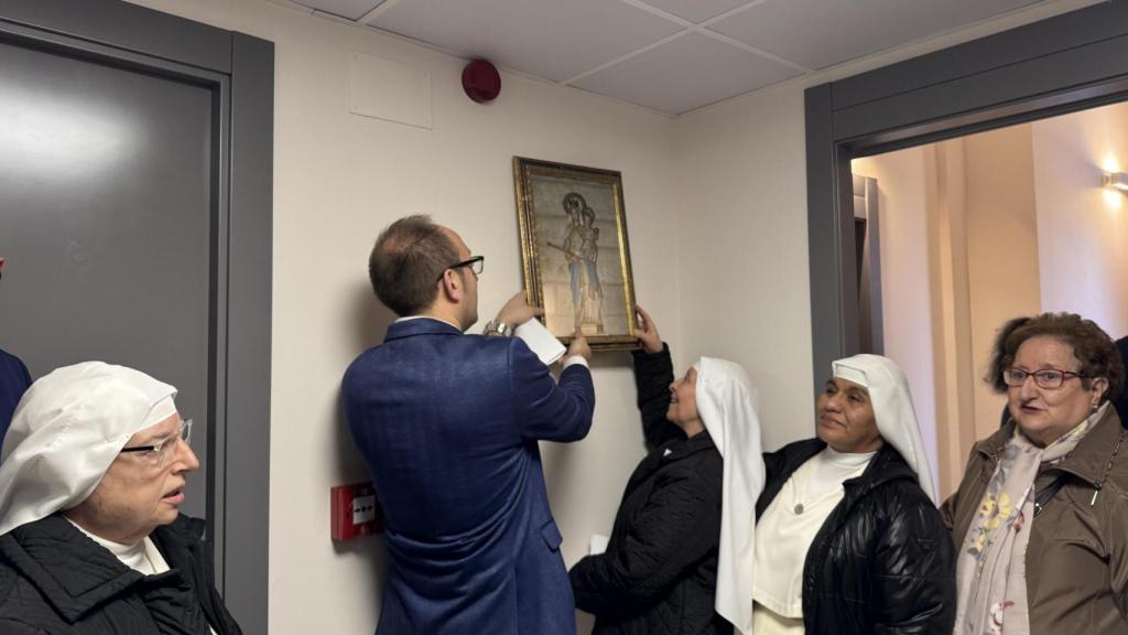 Bendición virgen de la salud con el alcalde, Marcos Iglesias