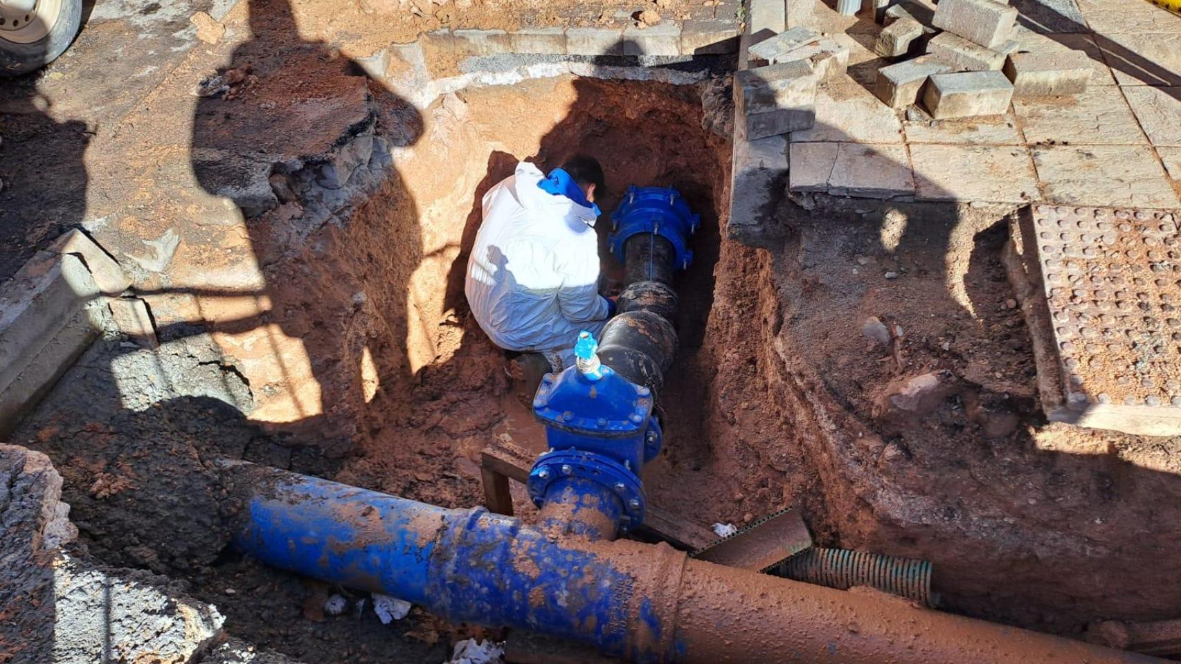 Imagen de una de las obras hidráulicas llevadas a cabo en Bolaños de Calatrava.