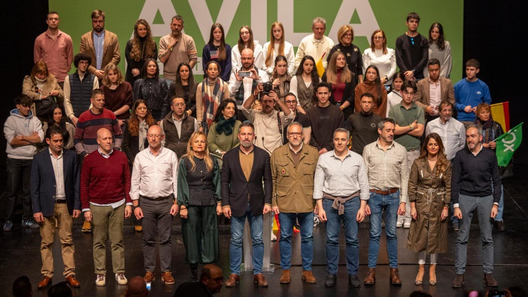 Presentación de los candidatos de Vox a las elecciones autonómicas del próximo 15 de marzo en Castilla y León, el pasado lunes en Ávila