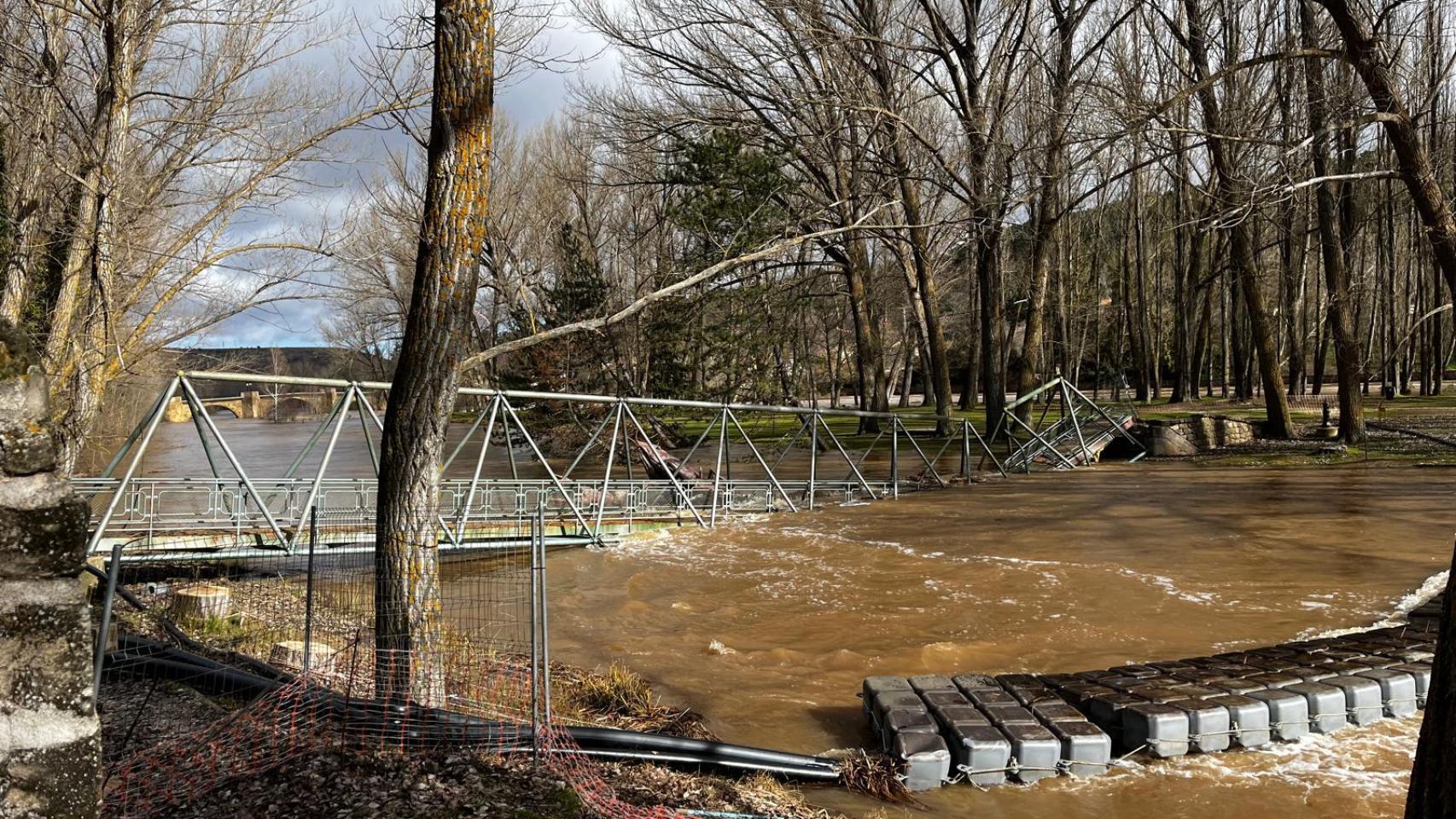 Desbordamiento del río Duero en la ciudad de Soria