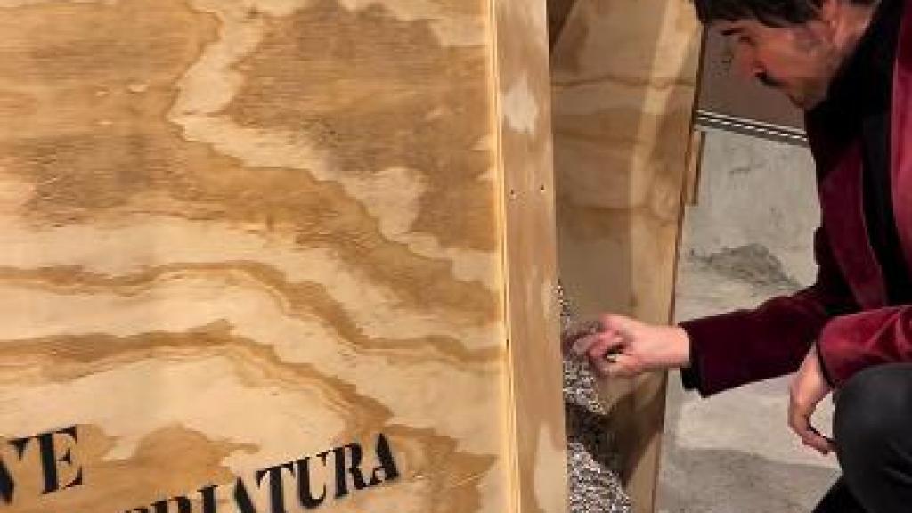 José Manuel Ruiz en su exposición de la Cámara Bufa.