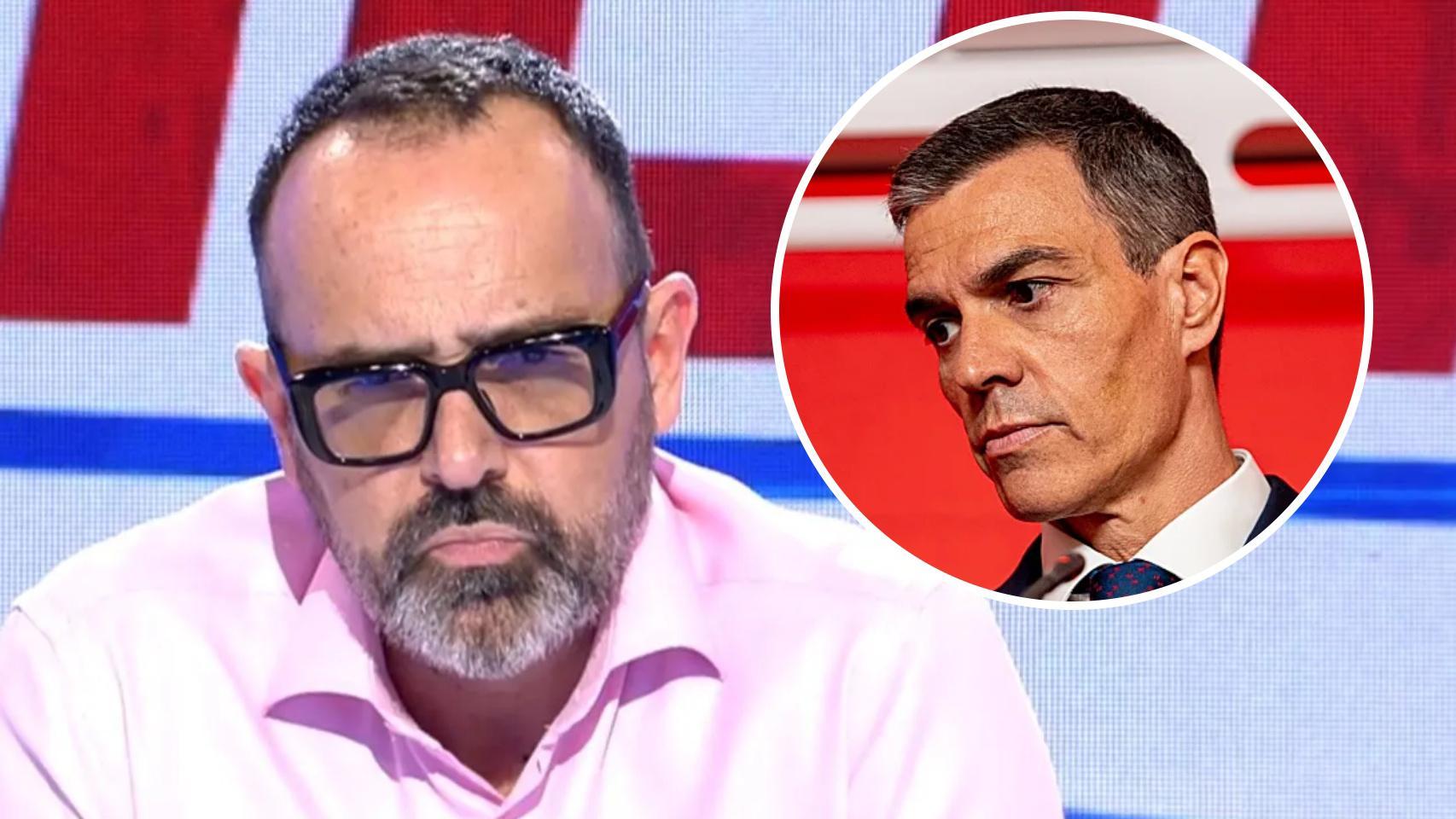 Risto Mejide y Pedro Sánchez en un montaje de BLUPER.