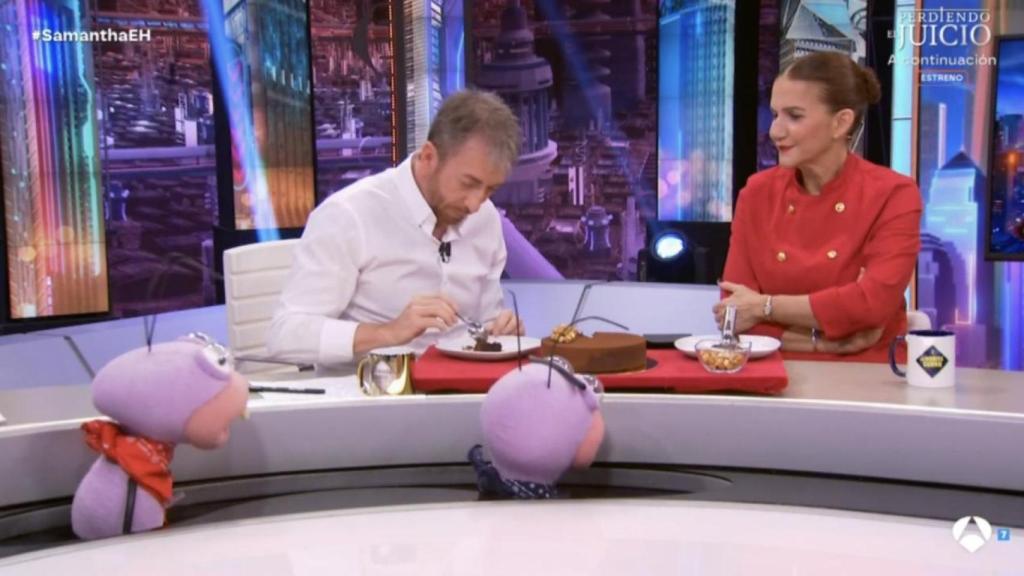 Samantha Vallejo-Nágera y Pablo Motos en 'El Hormiguero'