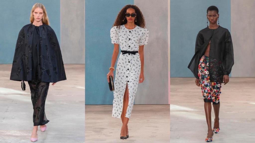 Composición a partir de tres looks del desfile.