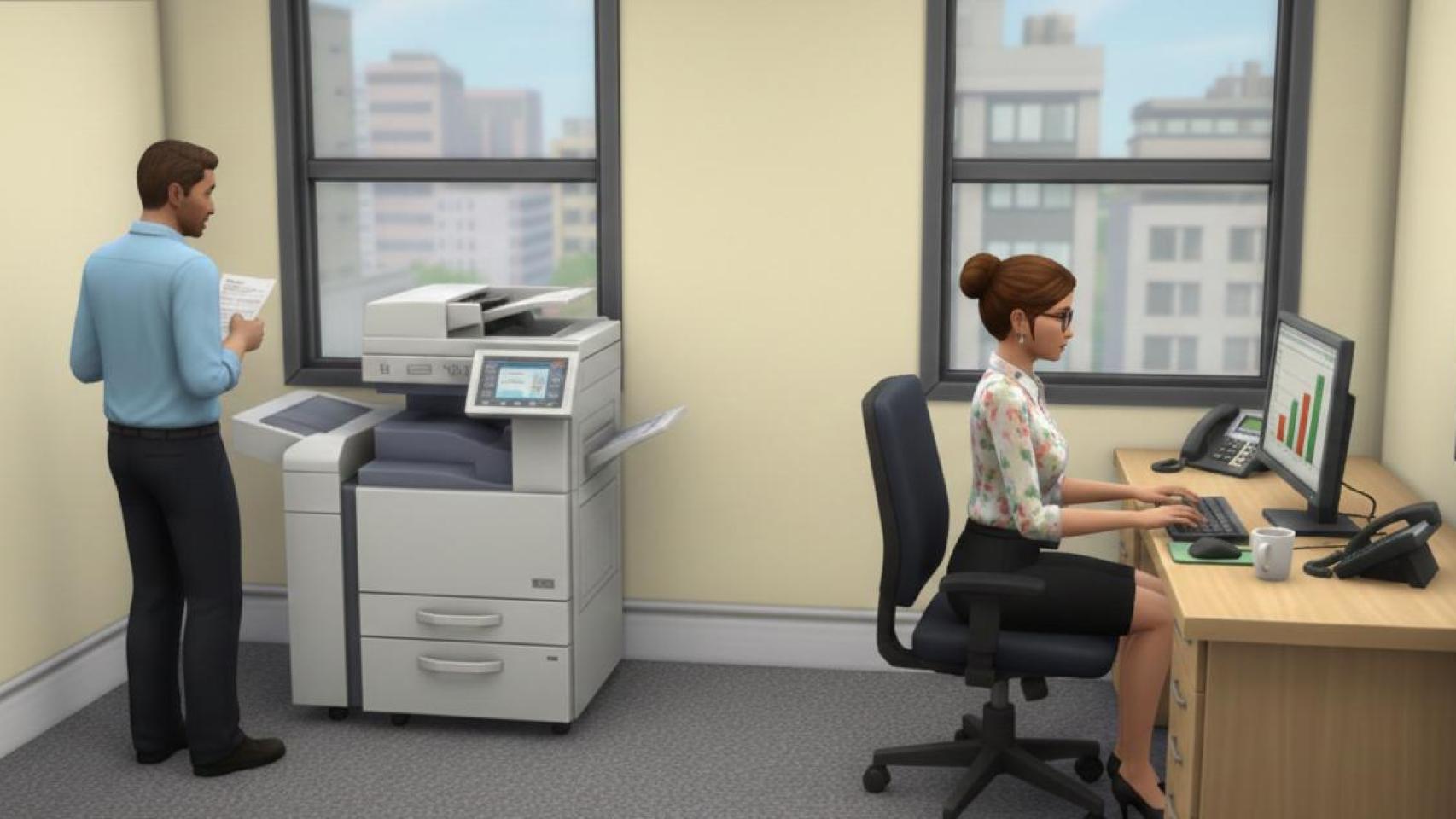 Simulación de una oficina