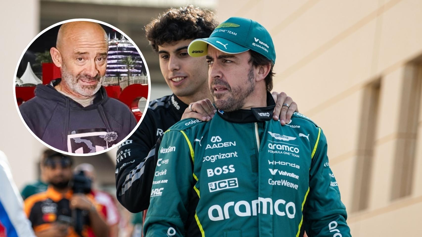 Fernando Alonso y Antonio Lobato, en un fotomontaje